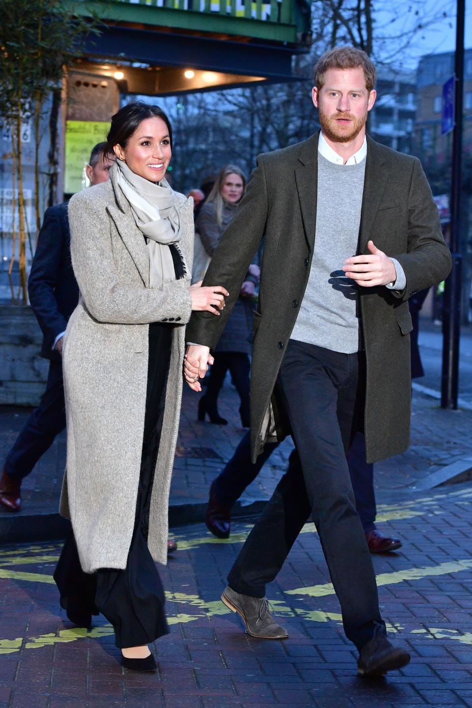 Meghan has worn the Canadian brand twice since joining the royal family, famously choosing a Smythe camel-hued coat for her second public engagement in Brixton on January 9. Photo: Getty Images