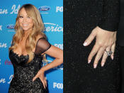 Seguramente Mariah Carey se imaginaba que el anillo de compromiso con el billonario James Packer iba a ser grande y costoso. Pero probablemente no se imaginó que la alianza que le regalaría su novio a principios de 2016 sería de 35 quilates de diamante y platino. ¡El tamaño de este diamante es más grande que el de Beyoncé y Kim Kardashian juntos! Según se estima estaría valuado entre $6-$8 millones.