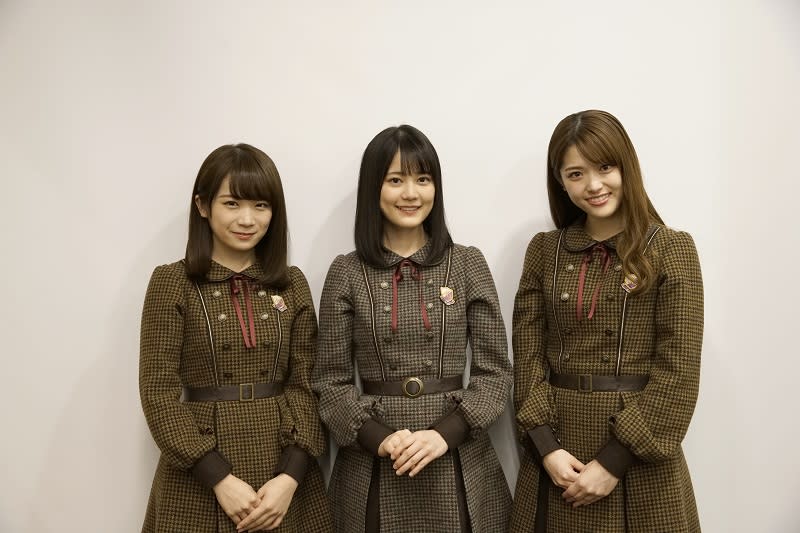 from left: Manatsu Akimoto, Erika Ikuta, Sayuri Matsumura of 乃木坂 46 (Nogizaka46), who made a guest appearance at the media preview and will be performing at C3 Anime Festival Asia Singapore 2017