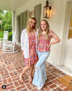 <p>Reese Witherspoon kept it on brand and in the family for a recent gathering. "My sweet niece Abby showed up for dinner in my favorite <a href="https://www.instagram.com/draperjames/" rel="nofollow noopener" target="_blank" data-ylk="slk:@draperjames;elm:context_link;itc:0;sec:content-canvas" class="link ">@draperjames</a> print. I love how she made it her style!" the actress wrote, giving a nod to her clothing line.</p>