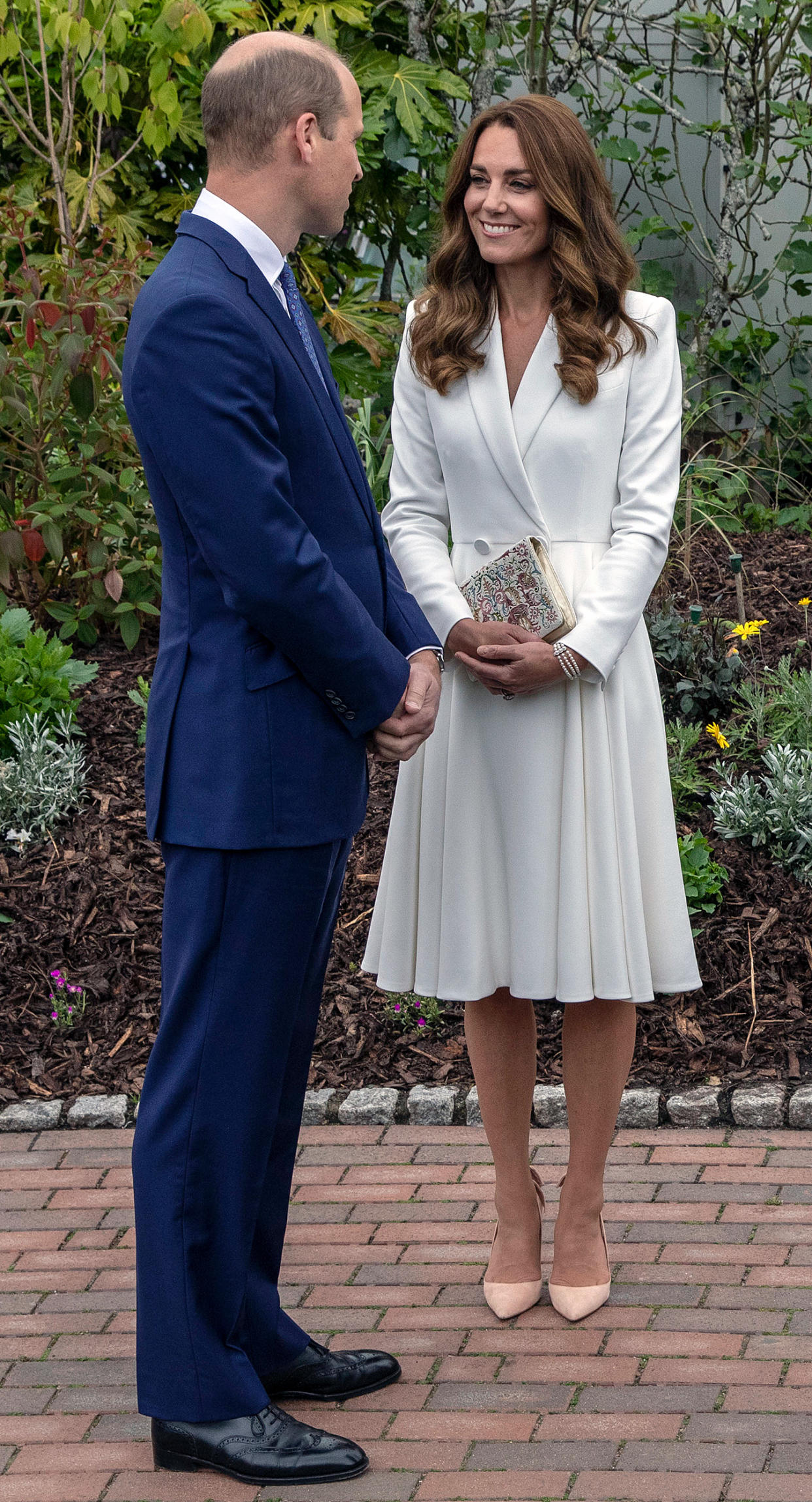 Prince William and Kate, the Duchess of Cambridge, at the G7 summit in England.  (Jack Hill / Pool via Getty Images)