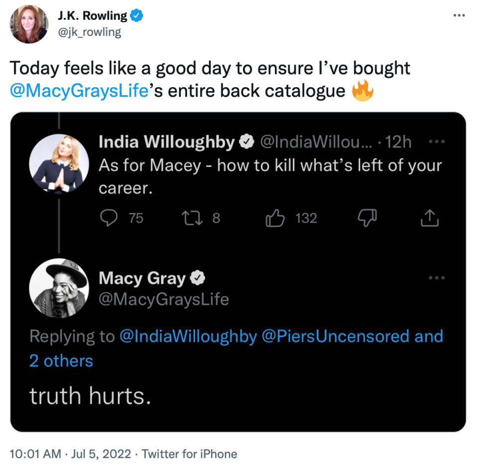 Tuit de Rowling (J.K. Rowling/Twitter)