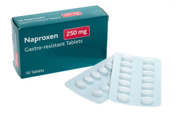 <p>Getty</p> Stock image of naproxen, a common anti-inflammatory medication.