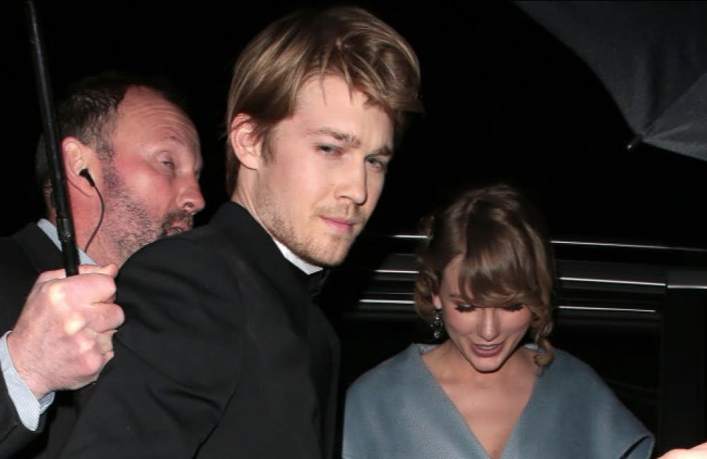 Taylor Swift was seen holding hands and running to a car with her long-term boyfriend Joe Alwyn at an MTV VMAs after-party after he wasn’t seen accompanying her to the official ceremony credit:Bang Showbiz