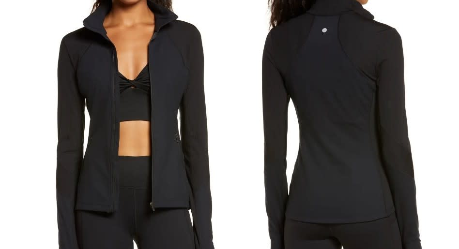 Zella Studio Lite Ribbed Detail Track Jacket - Nordstrom, $59 (originally $99)