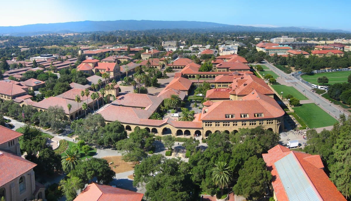 Stanford University aerial view