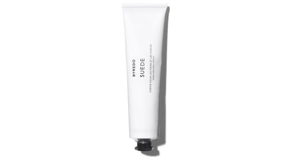 Byredo's suede cream will keep your hands soft, supple and lightly fragranced all day. 