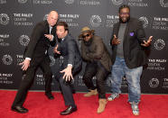 <p>If the <em>Tonight Show</em> host and his crew (including Questlove and Black Thought from the Roots and show director Dave Diomedi) look cool, it’s because they were trying very, very hard — or at least Fallon was — at a Paley Center event the Big Apple. LOL! (Photo by J. Kempin/Getty Images) </p>