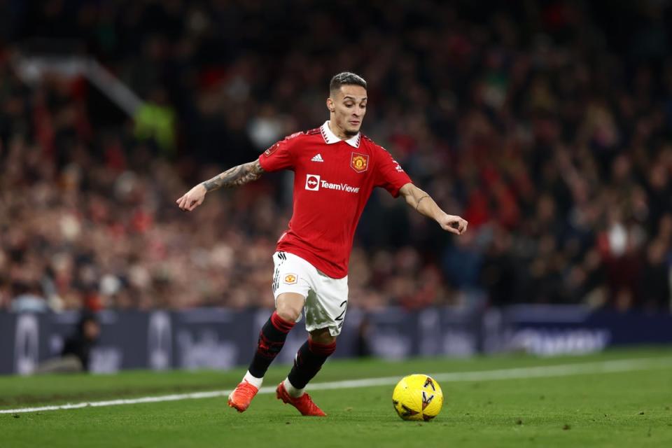 Antony of Manchester United during the Emirates FA Cup Third Round (Getty Images)