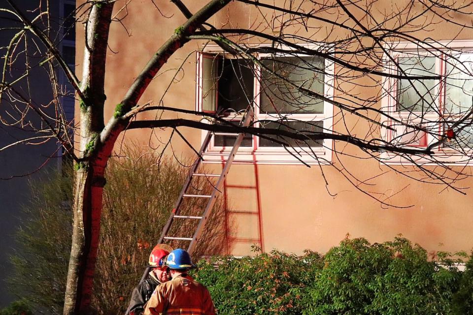 Vancouver Fire Rescue Services found smoke coming out of a third-story apartment unite and were able to contain the fire from spreading further. 