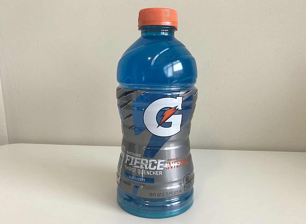 gatorade blue cherry bottle.