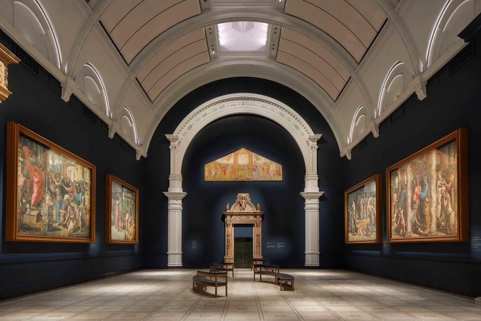 <p>Refurbished Raphael Court at the V&A</p> (handout)