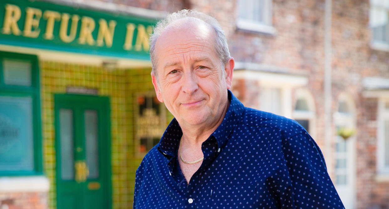 Ian Bartholomew plays Geoff Metcalfe in Corrie (ITV)