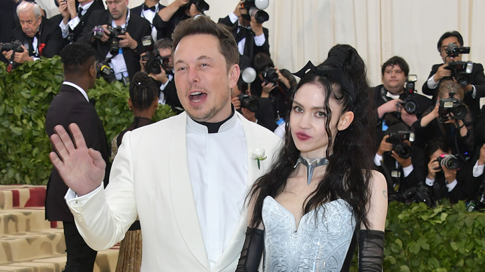 Grimes and Musk share two children, a three-year-old son X and 22-month-old daughter Y (Neilson Barnard/Getty Images)