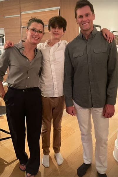 Bridget Moynahan stood with her son and Tom Brady