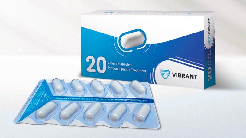A photo of the Vibrant pill's packaging.