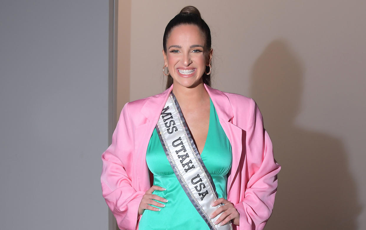 Miss Utah Rachel Slawson is breaking ground in the pageant world. (Photo: Michael Loccisano/Getty Images for NYFW: The Shows)