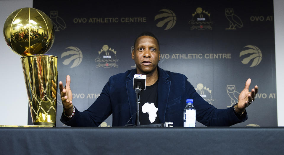 Toronto Raptors president Masai Ujiri. (Nathan Denette/The Canadian Press vÃ­a AP)