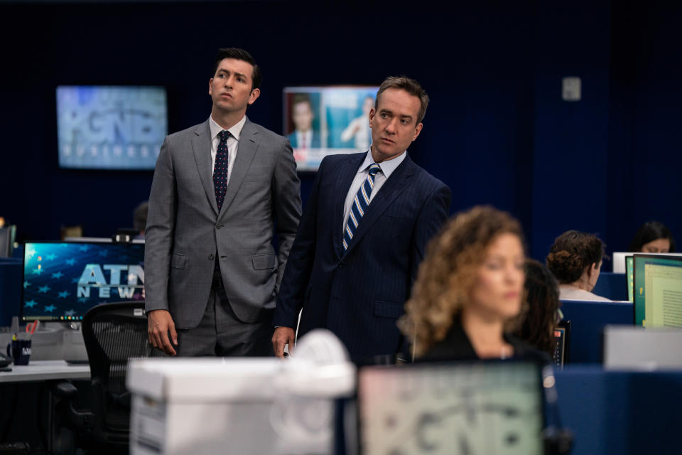 Nicholas Braun and Matthew Macfadyen in <i>Succession</i><span class="copyright">Macall B. Polay—HBO</span>