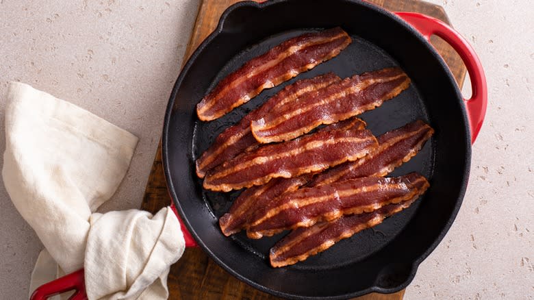 bacon in a pan