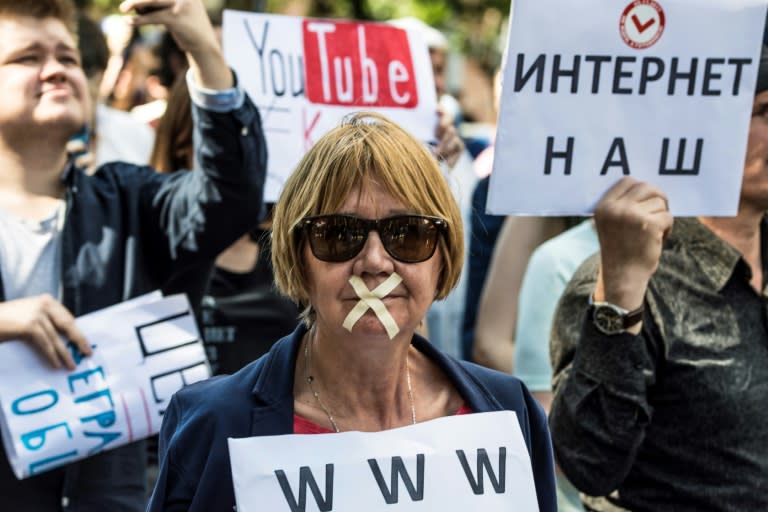 A March for Free Internet was held in central Moscow last year