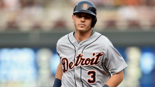 Veteran second baseman Ian Kinsler was traded to the Los Angeles Angels at the MLB Winter Meetings. (AP)