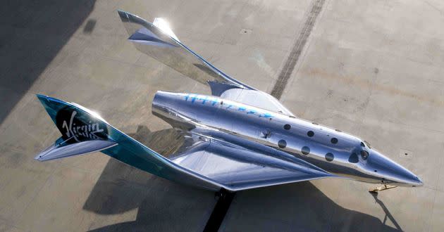 Virgin Galactic&#39;s second suborbital rocket powered crewed spaceplane 