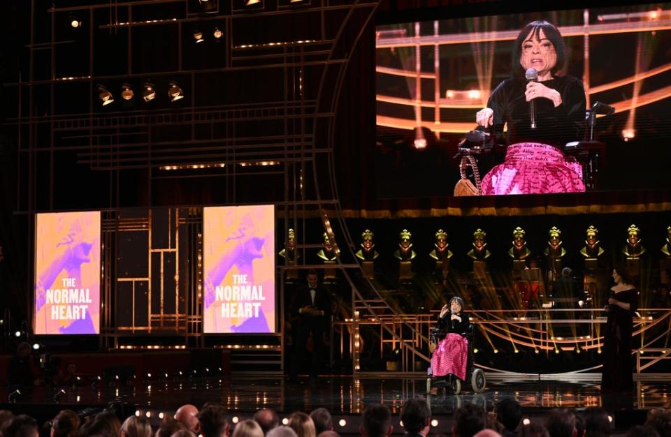 Carr had to wait backstage before accepting her award (Getty Images for SOLT)