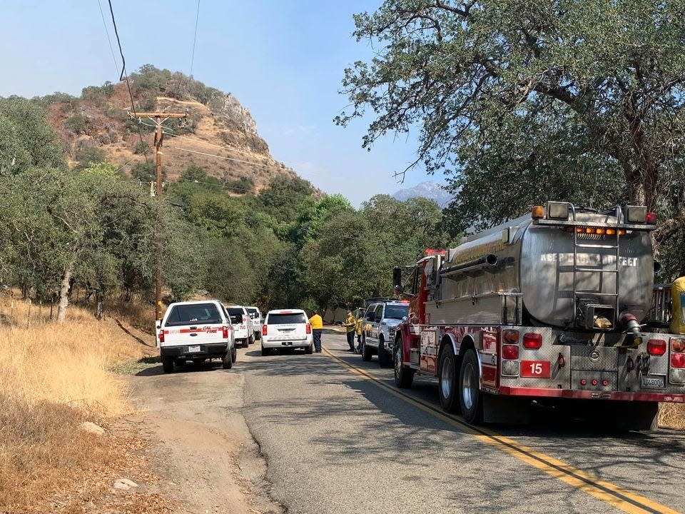 A wildfire burning roughly 5 miles from Three Rivers has forced an evacuation warning for nearby residents. The Marmot Fire was reported Tuesday afternoon and was followed by the evacuation warning for the area of South Fork Drive. The area includes Cinnamon Canyon Drive to the park entrance, on both sides of the roadway, including Grouse Valley Drive.