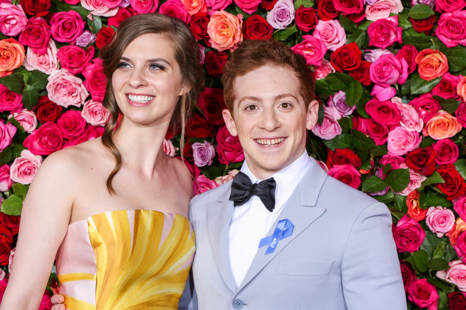 Ethan Slater and wife Lilly Jay at the 2018 Tony Awards in New York City