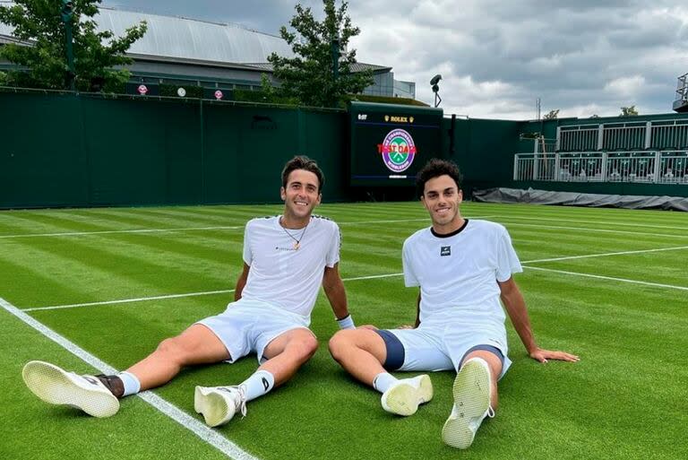 Argentines Tomas Etcheverry and Francisco Cerundolo meet for the US Open