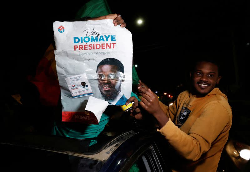 FILE PHOTO: Senegal opposition candidate Faye leads initial presidential election tallies