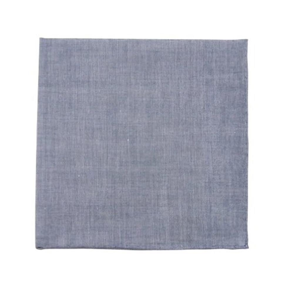 The Tie Bar Chambray Cotton Pocket Square