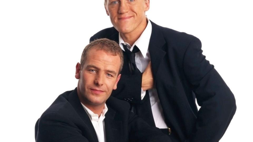 Robson & Jerome pose in suits