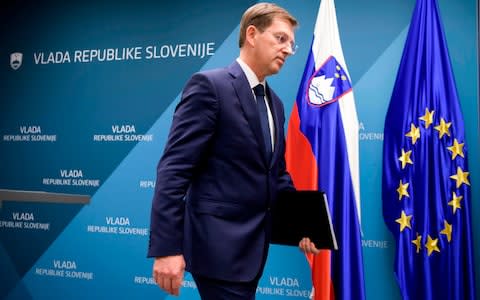 Slovenian Prime Minister Miro Cerar resigns after the invalidation of a government referendum that approved a major infrastructure project  - Credit:  JURE MAKOVEC/AFP