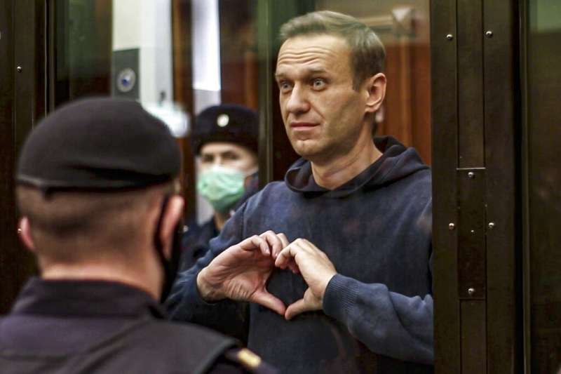 納瓦爾尼2日在莫斯科法院出庭。（美聯社）