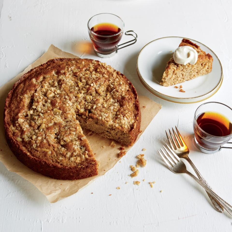 Whole-Grain Apple Cake with Yogurt Cream