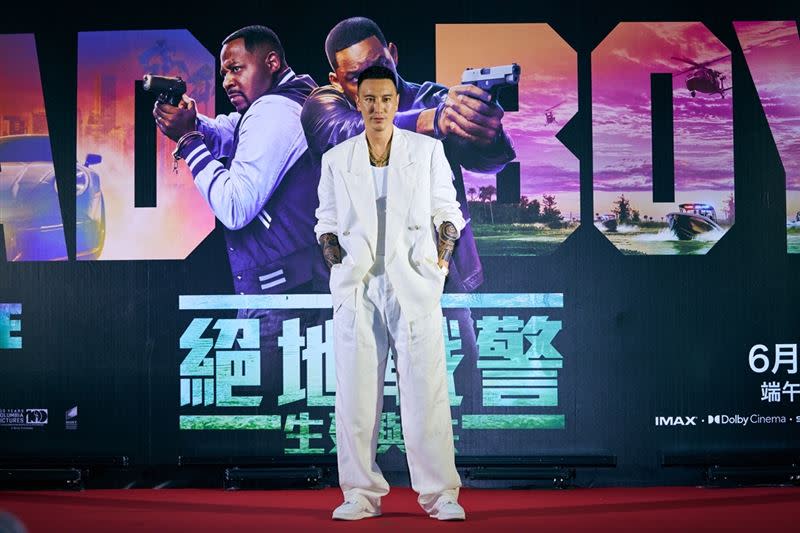 王陽明出席《絕地戰警：生死與共》首映會。（圖／索尼影業提供）