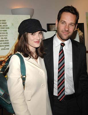 Winona Ryder and Paul Rudd at the New York premiere of THINKFilm's The Ten