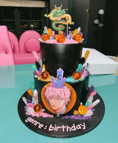 <p>Machine Gun Kelly/Instagram</p> Machine Gun Kelly's birthday cake