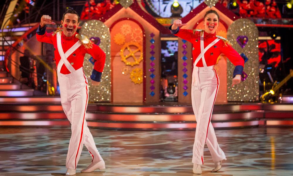 Joe McFadden and Katya Jones dance in the final of Strictly Come Dancing.