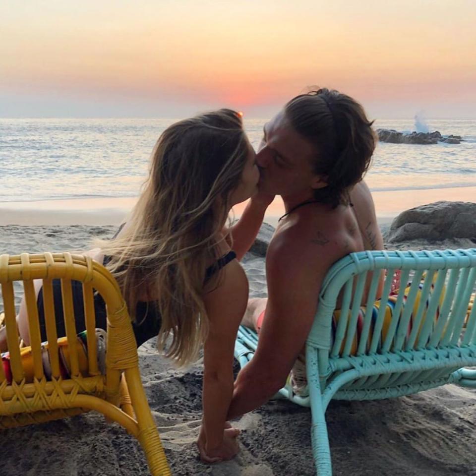 <p>Caelynn (from Colton Underwood's season of <em>The Bachelor</em>) kicked off season six of <em>Paradise </em>in the middle of some oft-talked-about <a href="https://www.womenshealthmag.com/life/a28634148/blake-bachelor-in-paradise-texts/" rel="nofollow noopener" target="_blank" data-ylk="slk:Stagecoach Festival drama;elm:context_link;itc:0;sec:content-canvas" class="link ">Stagecoach Festival drama</a><em>. </em>Then, her new love interest Dean (best known from Rachel's season of <em>The Bachelorette</em> and season four of <em>Paradise</em>) broke up with her—on her birthday!!!—and left the show. He returned a few episodes later to win her back, and they left the beach together.</p><p>Since then, the happy couple has been spotted holding hands everywhere from the cobblestone streets of Barcelona to a local Target in L.A. Caelynn's even been spending some time in <a href="https://www.womenshealthmag.com/life/a29088979/bachelor-in-paradise-caelynn-miller-keyes-dean-unglert-wells-adams/" rel="nofollow noopener" target="_blank" data-ylk="slk:Dean's van-tasy suite;elm:context_link;itc:0;sec:content-canvas" class="link ">Dean's van-tasy suite</a>! </p><p>And even though <a href="https://www.usmagazine.com/celebrity-news/news/dean-unglert-how-my-relationship-with-caelynn-miller-keyes-is-different/" rel="nofollow noopener" target="_blank" data-ylk="slk:Dean and Caelynn still don't follow each other;elm:context_link;itc:0;sec:content-canvas" class="link ">Dean and Caelynn still don't follow each other</a> on Instagram and won't do interviews together, they still seem pretty darn from all the pictures they post (but apparently don't see?). </p>