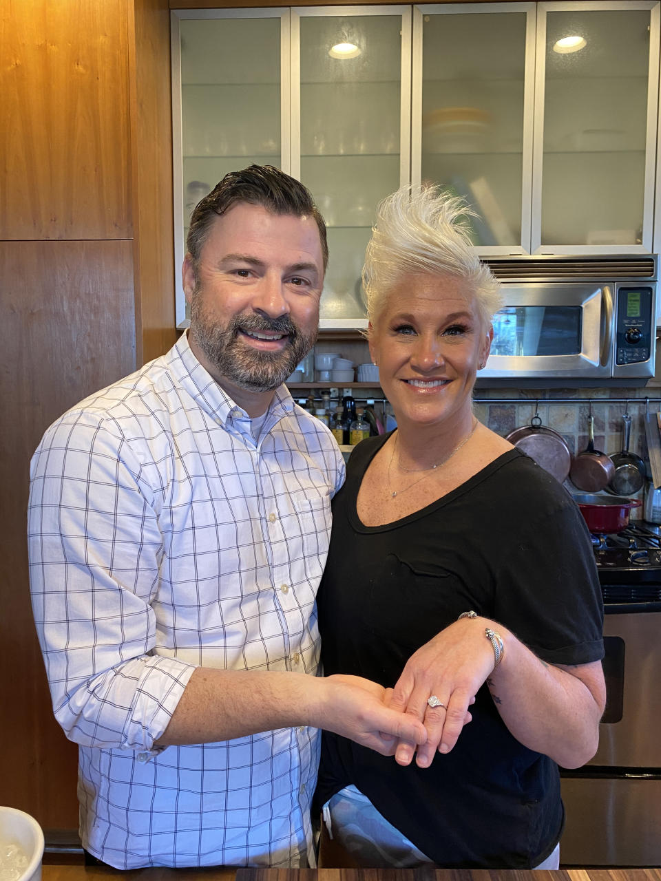 Stuart Claxton, Anne Burrell and that ring!  (Anne Burrell)