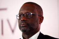 FILE PHOTO: Swiss bank Credit Suisse CEO Thiam waits for a news conference after the Swiss Global Digital Summit in Geneva