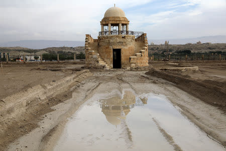 A general view shows an area recently cleared of mines and unexploded ordnance in a project to clear the area near Qasr Al-Yahud, a traditional baptism site along the Jordan River, near Jericho in the occupied West Bank, December 9, 2018. REUTERS/Ammar Awad