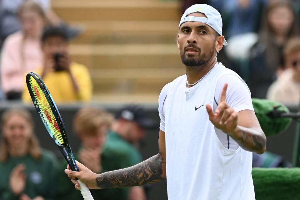 Australia’s number two Kyrgios has encouraged more boisterous support (AFP via Getty Images)