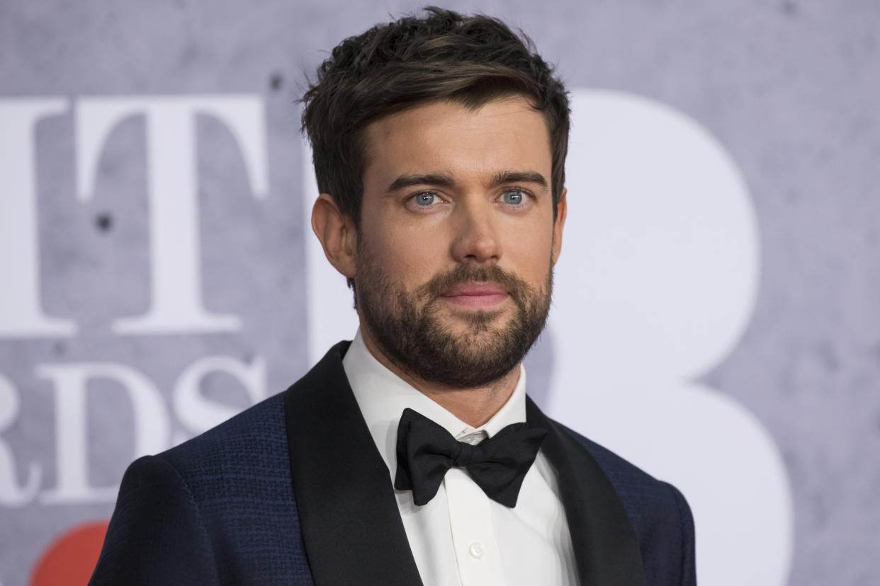 Jack Whitehall poses for photographers upon arrival at the Brit Awards in London, Wednesday, Feb. 20, 2019. (Photo by Vianney Le Caer/Invision/AP)