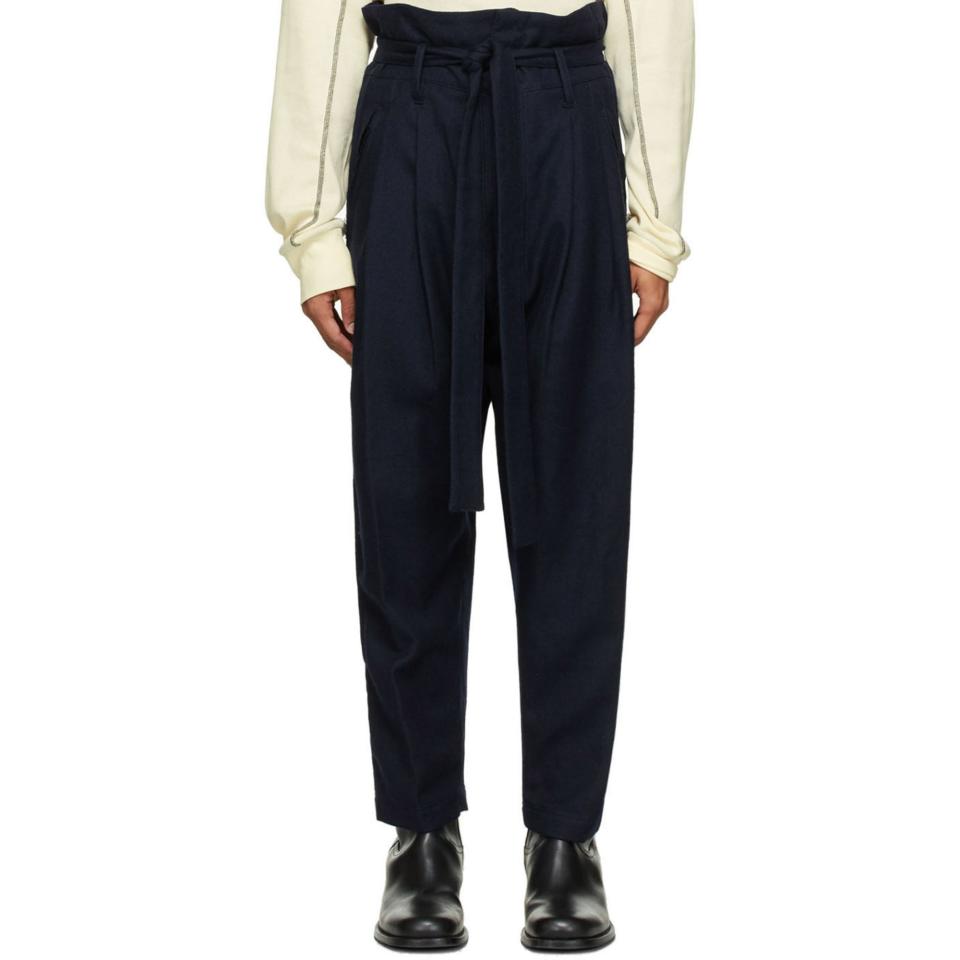 Navy Wool Serge Trousers