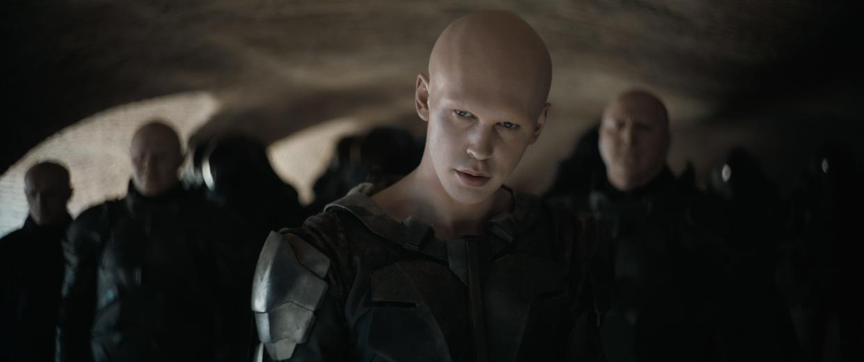 Austin Butler debuts as the psychotic and villainous Feyd-Rautha Harkonnen in "Dune: Part Two."
