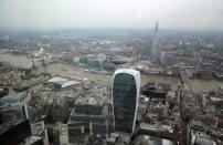 A general view of London is seen from the construction site of 22 Bishopsgate in London